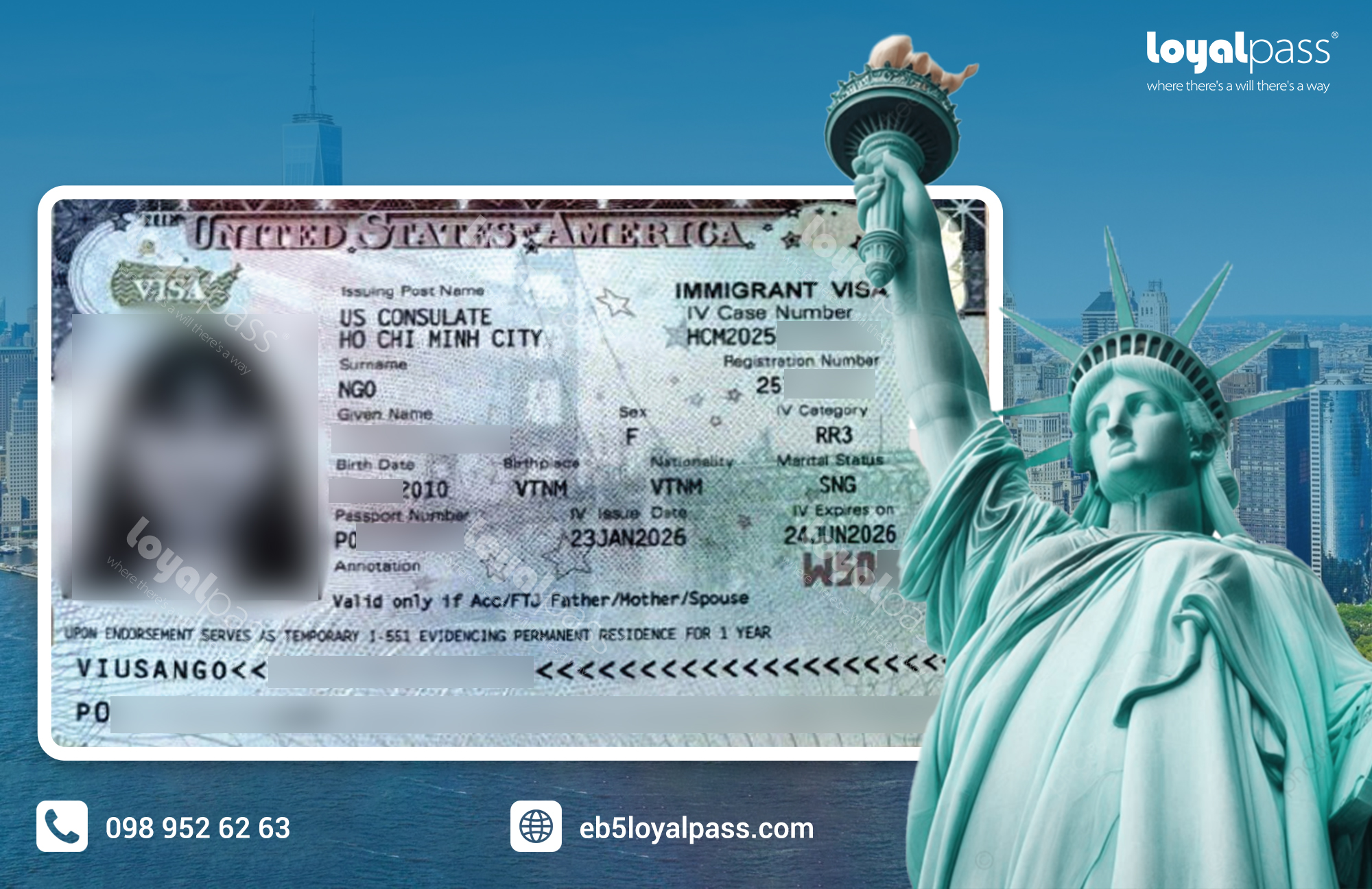 Ch&uacute;c mừng kh&aacute;ch h&agrave;ng Loyalpass Phỏng vấn th&agrave;nh c&ocirc;ng v&agrave; nhận 5 Visa định cư Mỹ trong dự &aacute;n ưu ti&ecirc;n Mayflower Hotel 