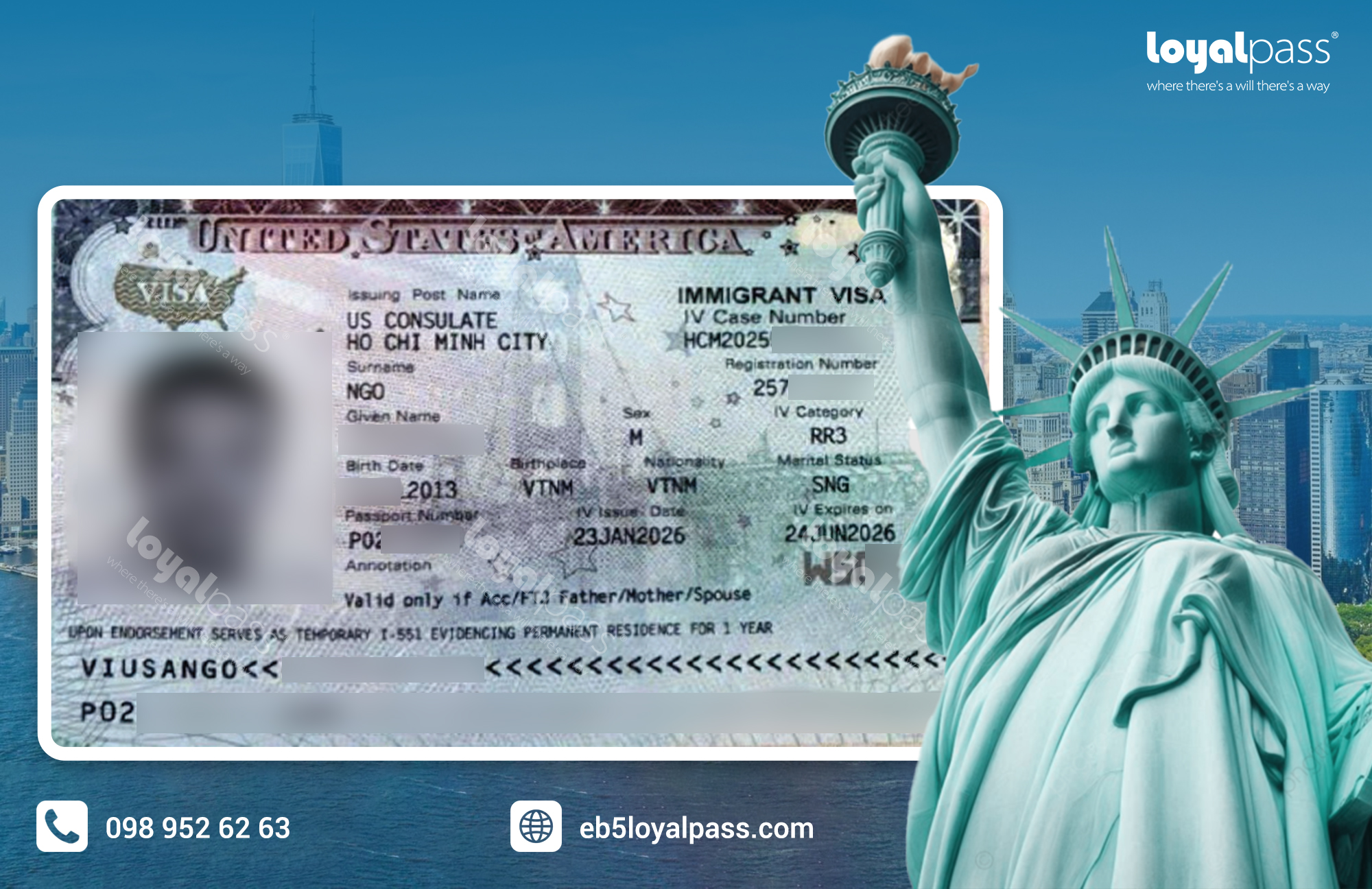Ch&uacute;c mừng kh&aacute;ch h&agrave;ng Loyalpass Phỏng vấn th&agrave;nh c&ocirc;ng v&agrave; nhận 5 Visa định cư Mỹ trong dự &aacute;n ưu ti&ecirc;n Mayflower Hotel 