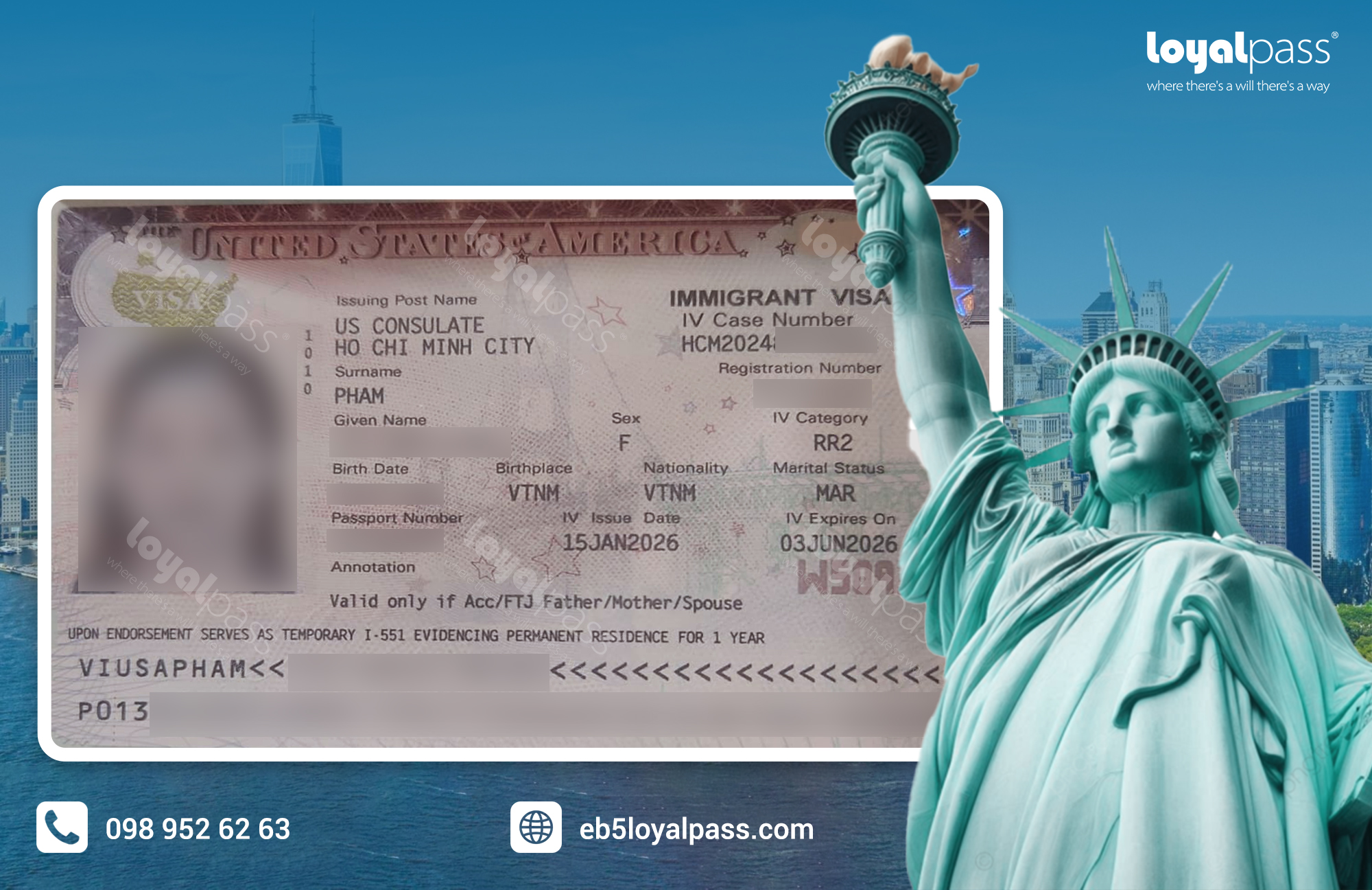 Ch&uacute;c mừng kh&aacute;ch h&agrave;ng Loyalpass phỏng vấn th&agrave;nh c&ocirc;ng v&agrave; nhận 8 visa định cư Mỹ trong dự &aacute;n One&Only (Rural)&nbsp;