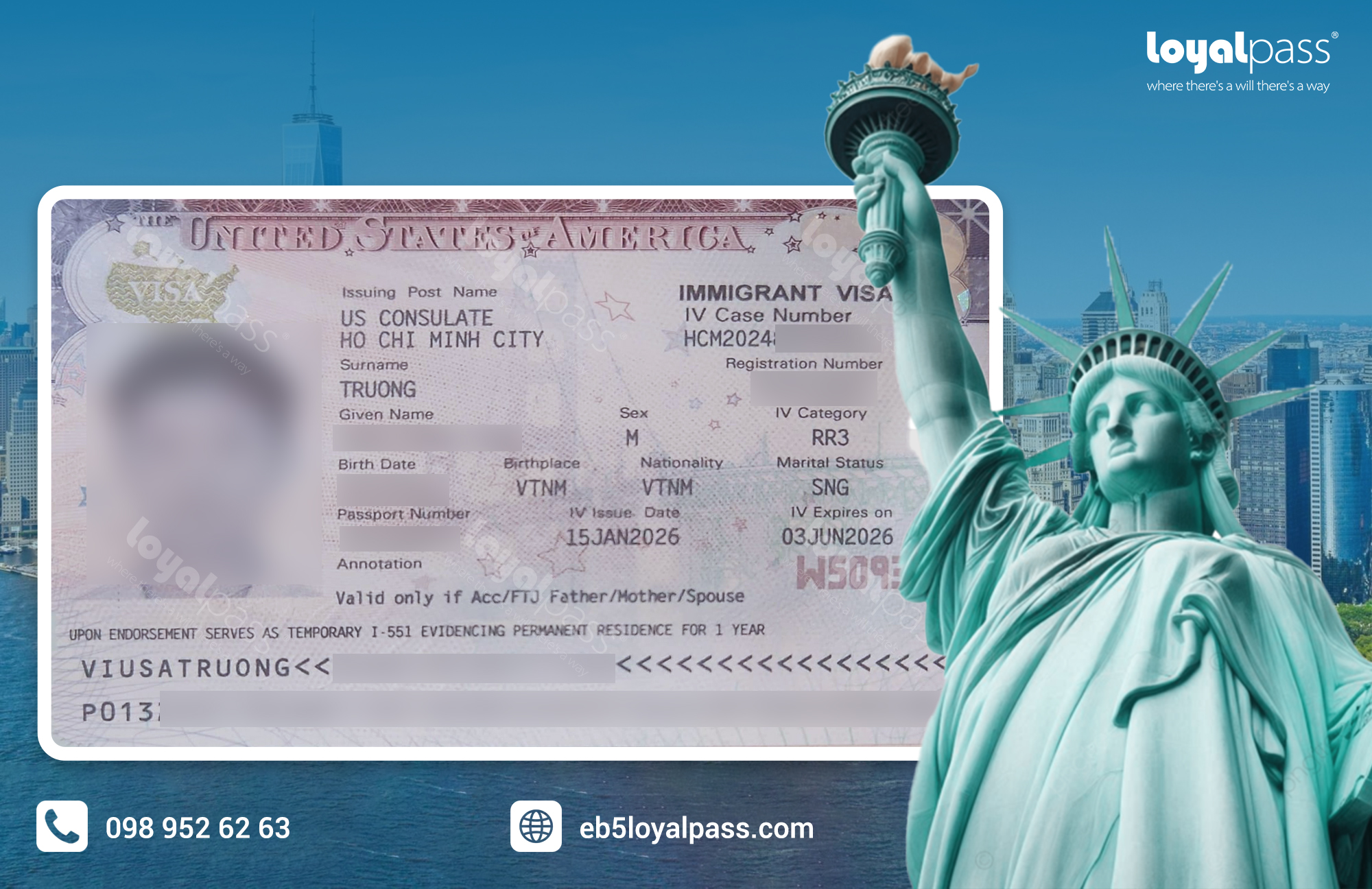 Ch&uacute;c mừng kh&aacute;ch h&agrave;ng Loyalpass phỏng vấn th&agrave;nh c&ocirc;ng v&agrave; nhận 8 visa định cư Mỹ trong dự &aacute;n One&Only (Rural)&nbsp;