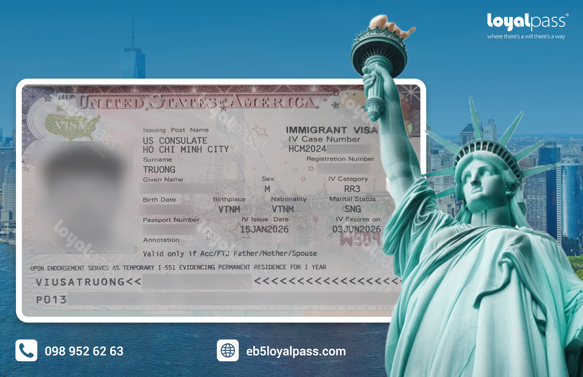 Ch&uacute;c mừng kh&aacute;ch h&agrave;ng Loyalpass phỏng vấn th&agrave;nh c&ocirc;ng v&agrave; nhận 8 visa định cư Mỹ trong dự &aacute;n One&Only (Rural)&nbsp;