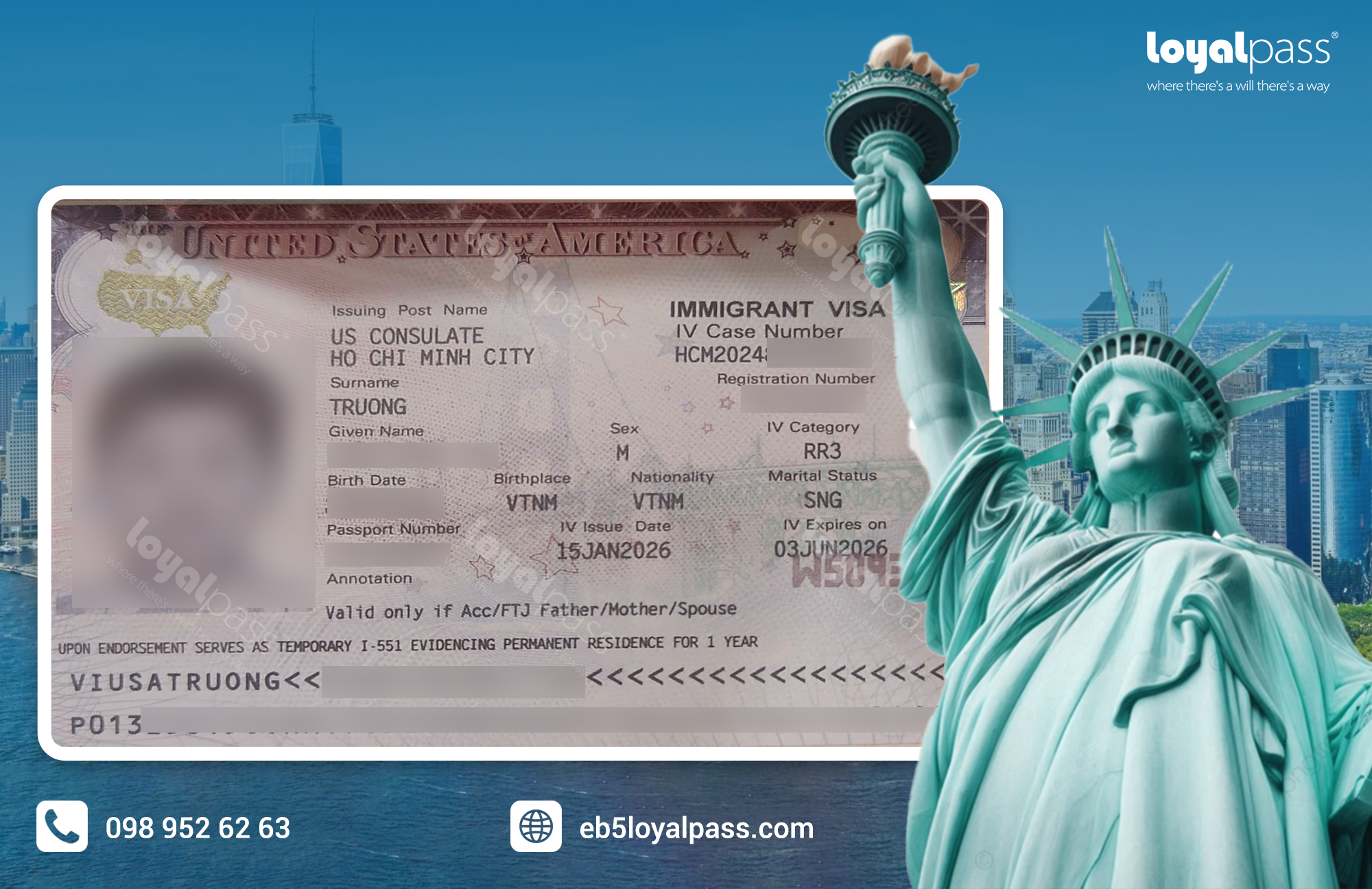 Ch&uacute;c mừng kh&aacute;ch h&agrave;ng Loyalpass phỏng vấn th&agrave;nh c&ocirc;ng v&agrave; nhận 8 visa định cư Mỹ trong dự &aacute;n One&Only (Rural)&nbsp;