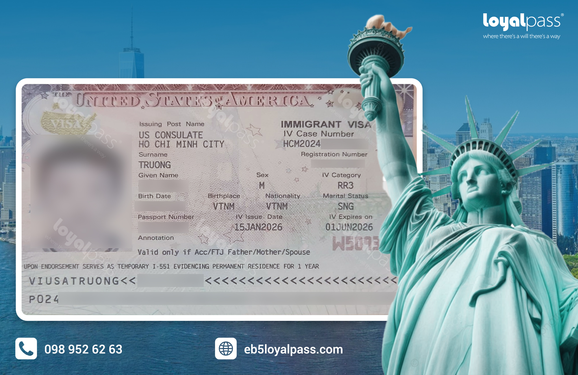 Ch&uacute;c mừng kh&aacute;ch h&agrave;ng Loyalpass phỏng vấn th&agrave;nh c&ocirc;ng v&agrave; nhận 8 visa định cư Mỹ trong dự &aacute;n One&Only (Rural)&nbsp;