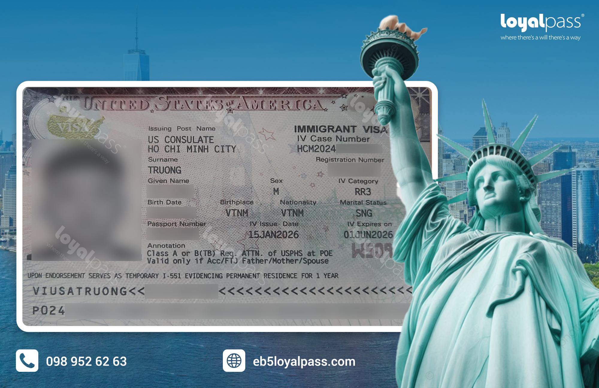 Ch&uacute;c mừng kh&aacute;ch h&agrave;ng Loyalpass phỏng vấn th&agrave;nh c&ocirc;ng v&agrave; nhận 8 visa định cư Mỹ trong dự &aacute;n One&Only (Rural)&nbsp;