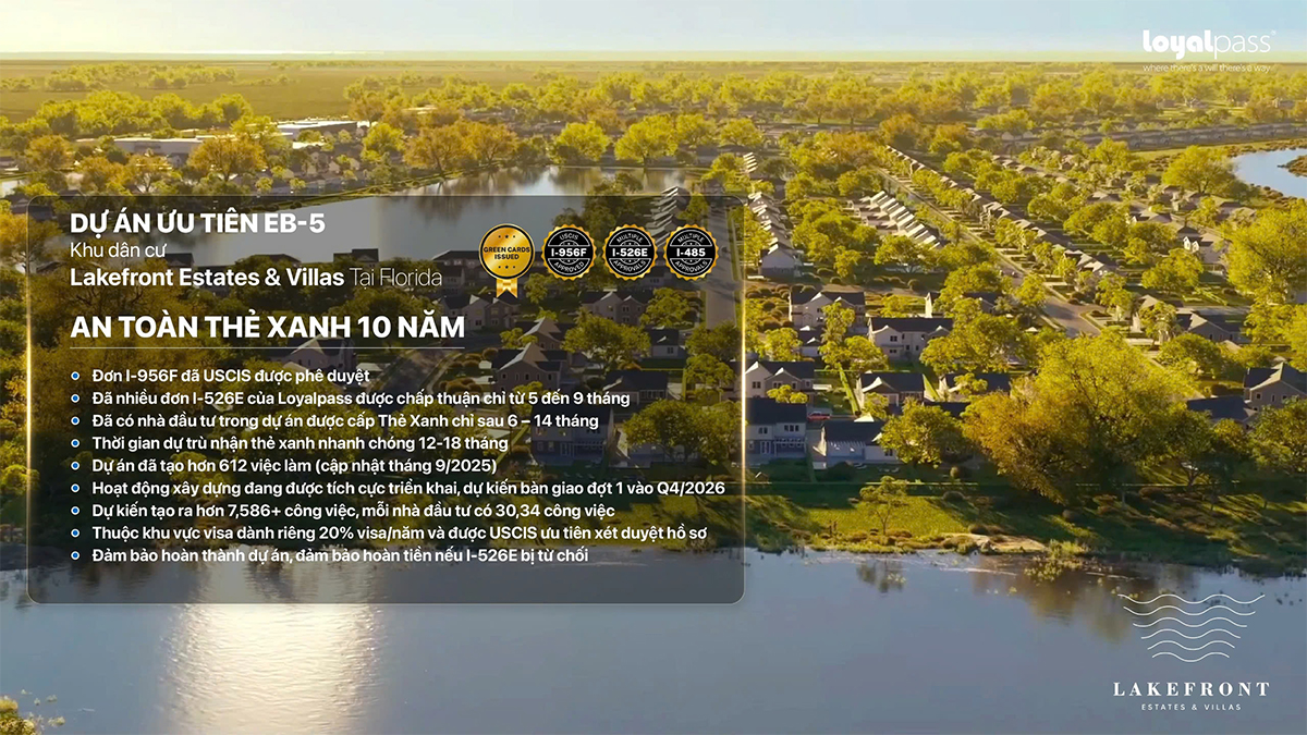 Dự &aacute;n Lakefront Estates & Villas Florida - Giai đoạn II (Cập nhật mới nhất Th&aacute;ng 9/2025)